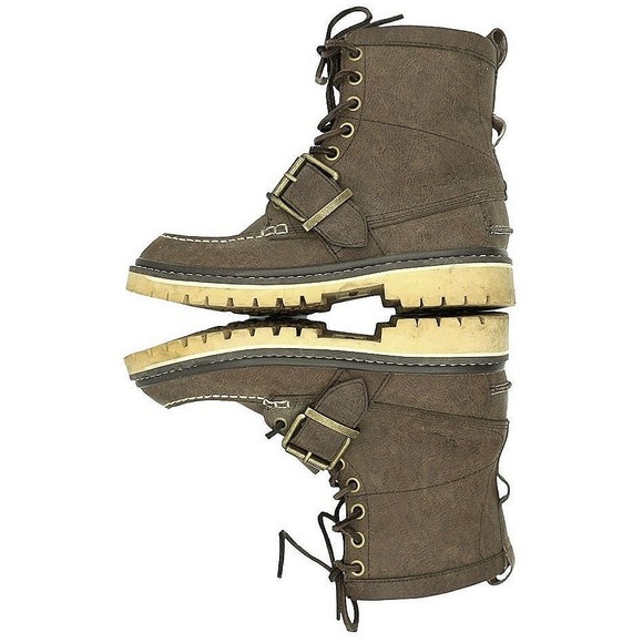 Rugged‎ Marc Ecko Blackwelder Crease Boots Men 7 Brown Buckle Moc Toe Combat Lug main image 9